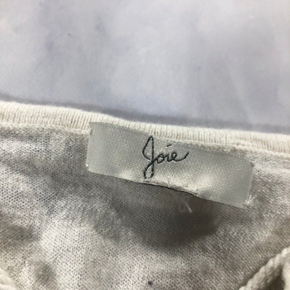 Joie Cream & Black Embroidered Peasant Blouse Top - Picture 7 of 8